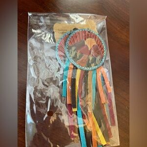 Justin Colorful Leather Dreamcatcher Earrings